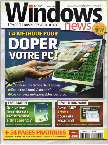 Magazine WINDOWS NEWS N°167 Mars 2008