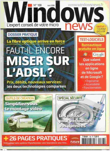 Magazine WINDOWS NEWS N°168 Avril 2008