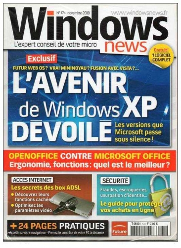 Magazine WINDOWS NEWS N°174 Novembre 2008