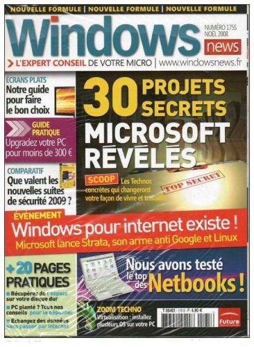 Magazine WINDOWS NEWS N°175S  Noël  2008