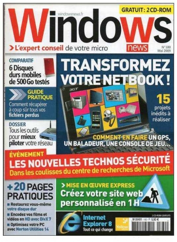 Magazine WINDOWS NEWS N°180 Mat 2009