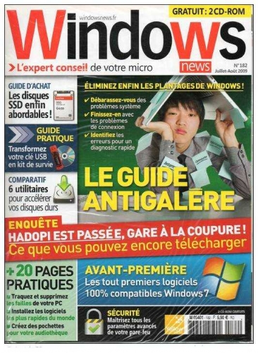 Magazine WINDOWS NEWS N°182 Juillet-Aout 2009