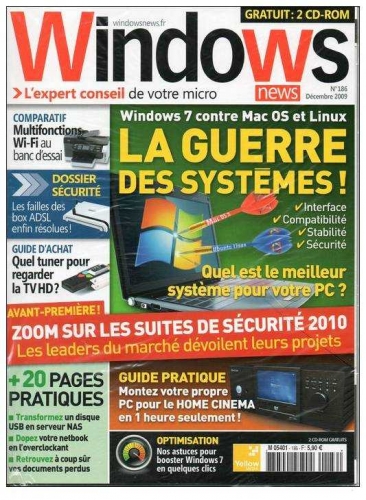 Magazine WINDOWS NEWS N°186 Décembre 2009