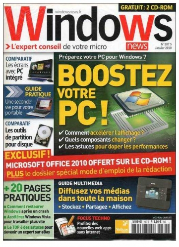 Magazine WINDOWS NEWS N°187S Janvier 2010