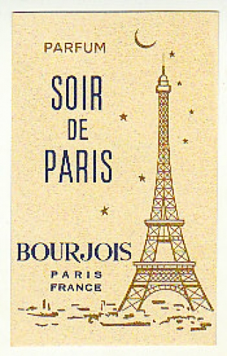 carte parfumée Bourjois parfum Soir de Paris Tour Eiffel