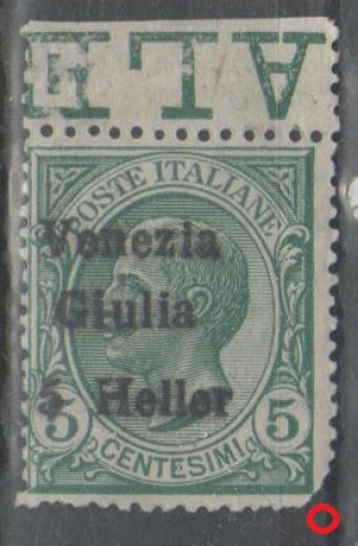 Italie 1919 - Vénétie Julienne - 5 h. sur 5 c.