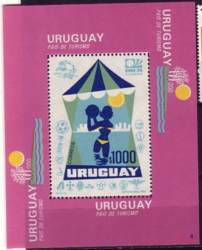 Uruguay 1974  Y&T  BF 25A  N**   tourisme  