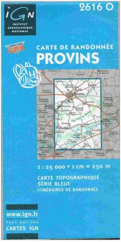 Carte topographique de randonnée PROVINS