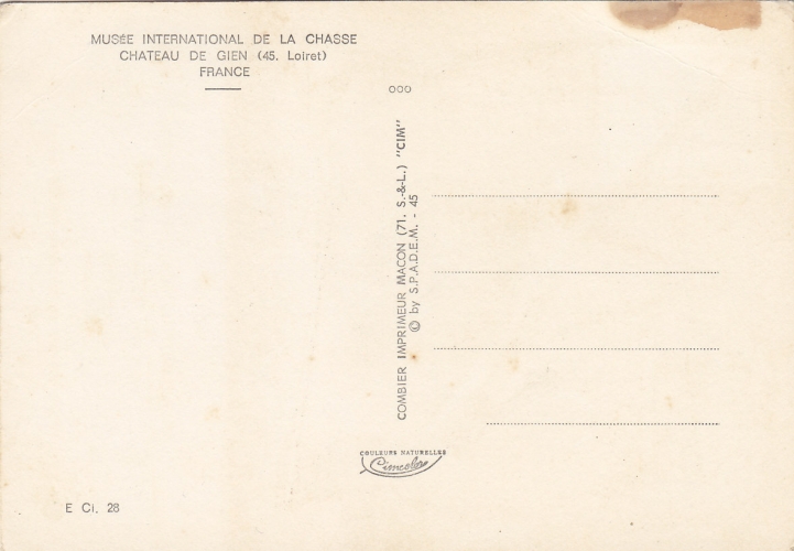 (45)-GIEN - musee international de la chasse-non circulée-edit: combier-n° e ci 28