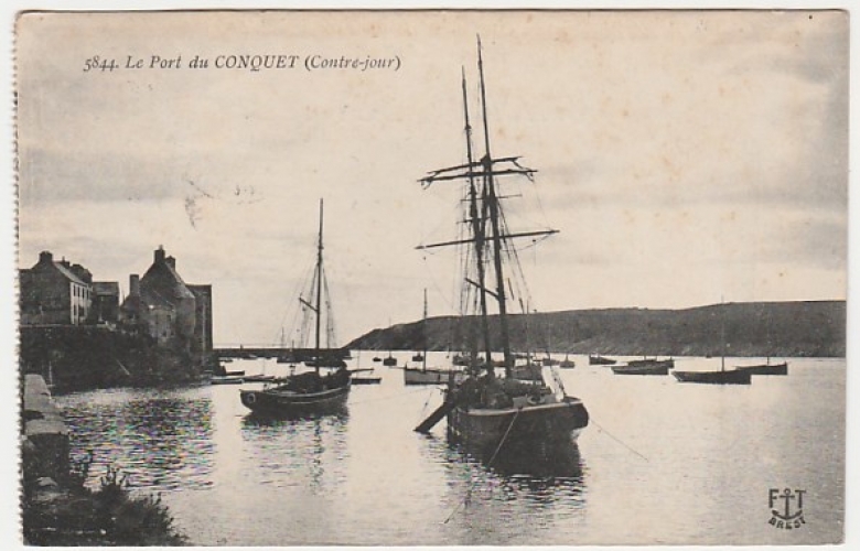 cpa 29 ( Brest ) Le Port du Conquet  ( voiliers )