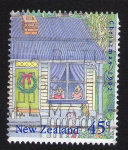 Nouvelle Zélande 1992 Oblitération alphabétique Used Stamp Noël Christmas