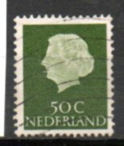 Pays-Bas Yvert N°607 Oblitéré 1953 Reine JULIANA  50c