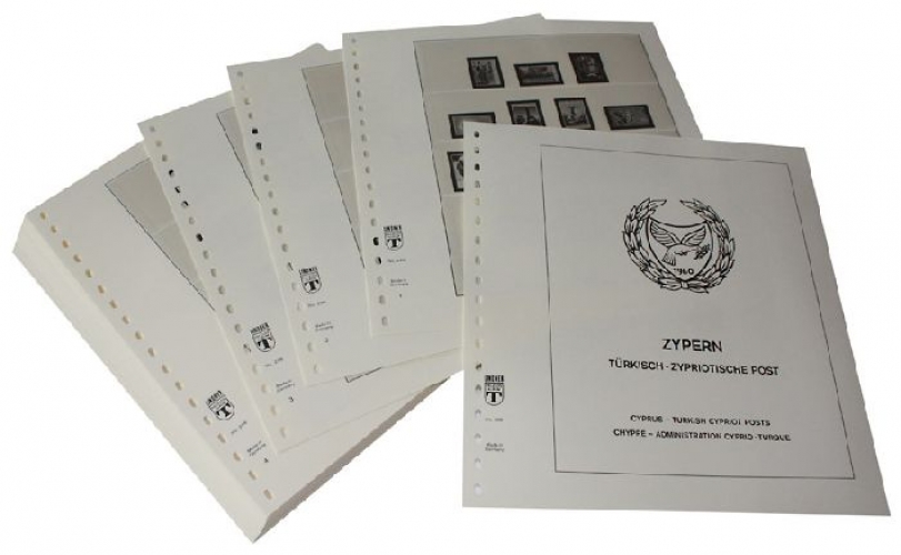 Chypre (Turquie) 1974-1990 Feuilles pré-imprimées Lindner sans timbres