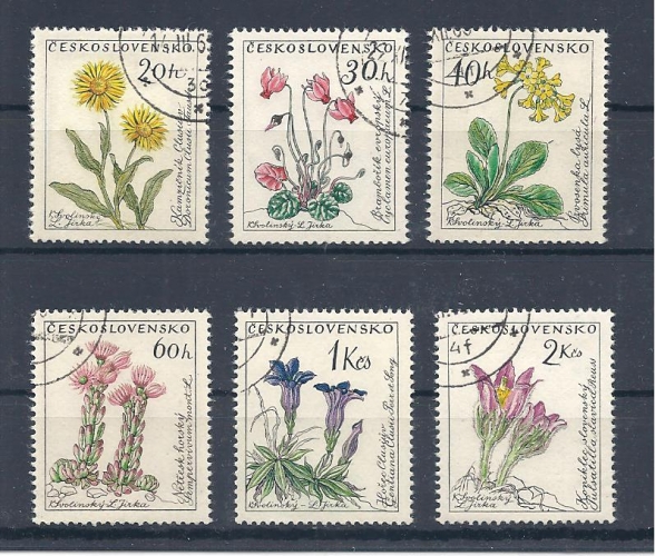 Tchecoslovaquie  Y & T  N° 1115/20  Fleurs diverses