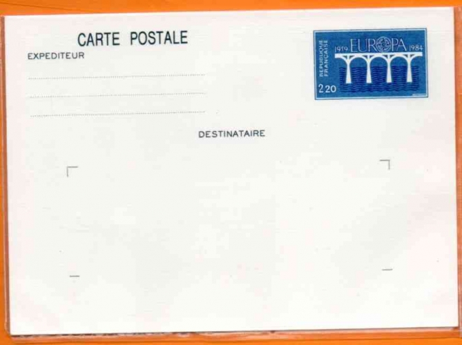 France ENTIER Carte Postale EUROPA 1984