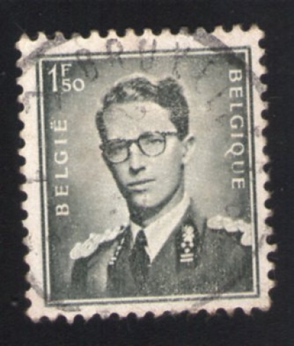 Belgique 1953 Oblitéré rond Used King Roi Baudouin 1f50 gris