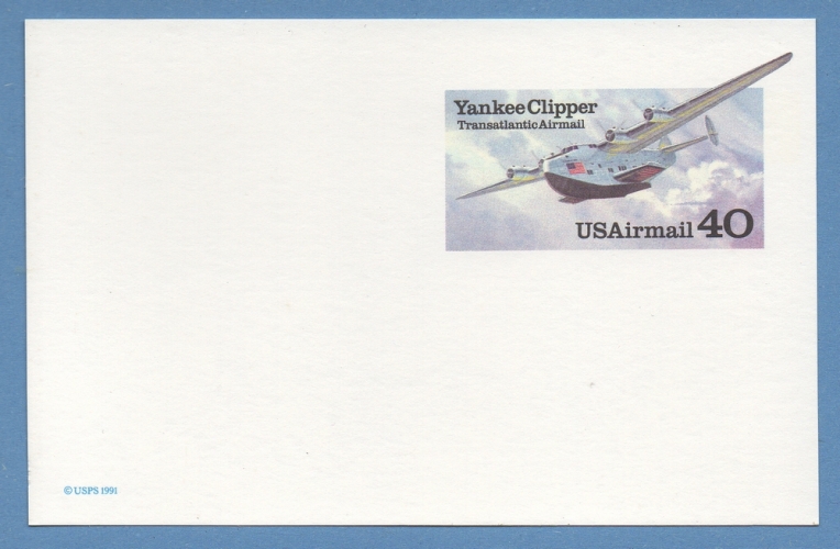 USA POSTAL STATIONERY YANKEE CLIPPER**