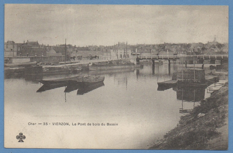 VIERZON  PONT DE BOIS BASSIN non écrite 