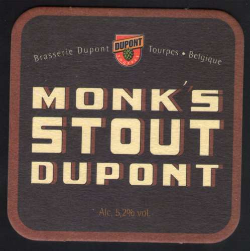 SB Sous Bock Beermat Bière Beer Monk's Stout Dupont