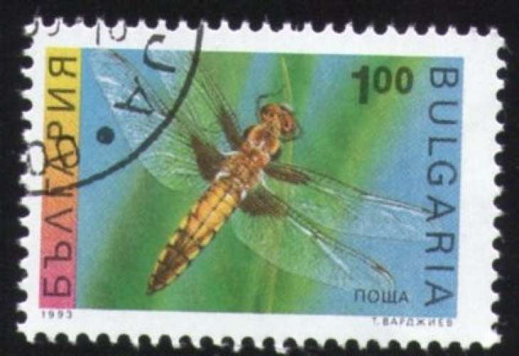 Bulgarie 1993 Oblitéré rond Used Stamp Insectes Dragonfly libellule