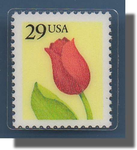 USA  PIN'S USPS TULIPE TIMBRE STAMP