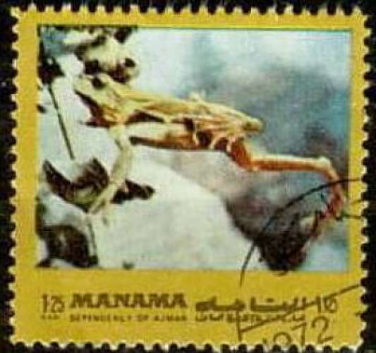 3260 - Y&T n° ? - oblitéré - Grenouille - 1972 - Manama