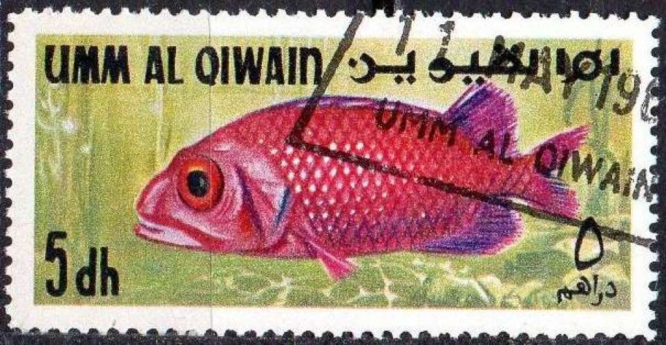 3452 - Y&T n° ??? - oblitéré - Poisson - 19?? - Um al Qiwain