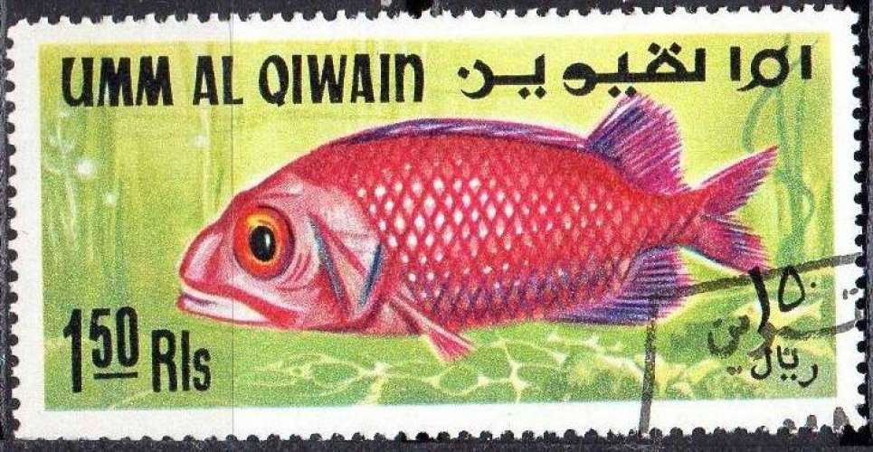 3458 - Y&T n° ??? - oblitéré - Poisson - 19?? - Um al Qiwain