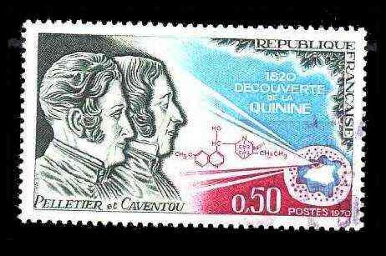 France Oblitéré Yvert N°1633 Quinine Pelletier Caventou 1970