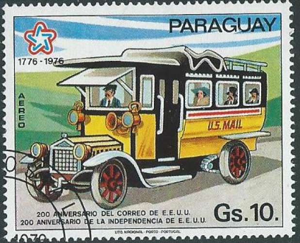 Paraguay - Poste Aérienne - Y&T 0744 (o) - Voiture Postale -