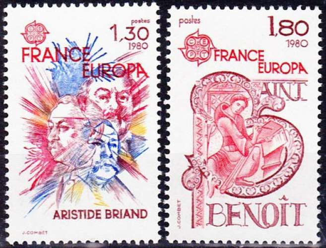 France 1980 Europa - Personnages célèbres - Y&T 2085/6 **