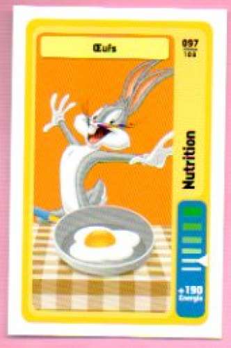 Carte Looney Tunes Auchan 2014 / N°097 Nutrition Oeufs