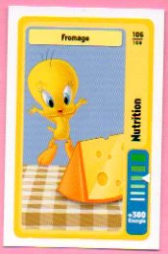 Carte Looney Tunes Auchan 2014 / N°106 Nutrition Fromage