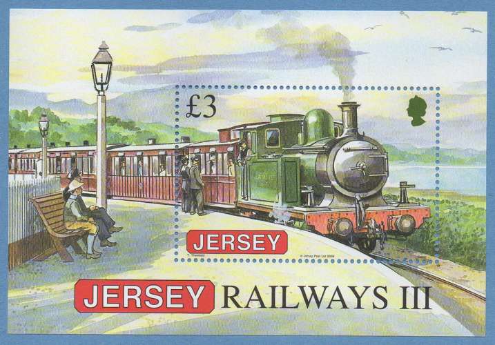  JERSEY Bloc N° 93 ** MNH TRAIN RAILWAYS III 2009 TB