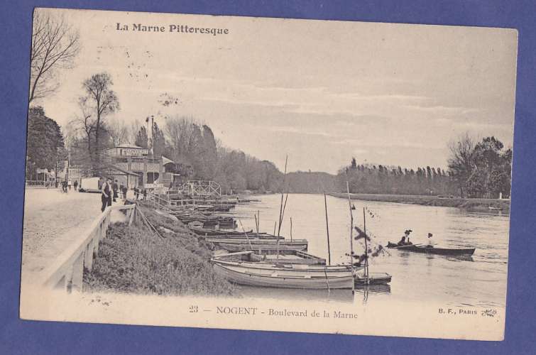 (94) NOGENT -CPA-boulevard de la marne -   circulée en 1909