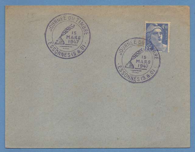 FRANCE GANDON 718A SEUL / L Obl JT 1947 ESSONNES