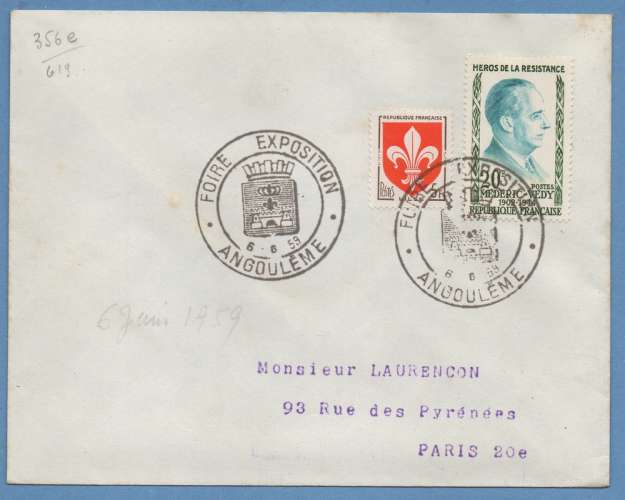 FRANCE BT FOIRE EXPOSITION ANGOULEME 1959 TB 