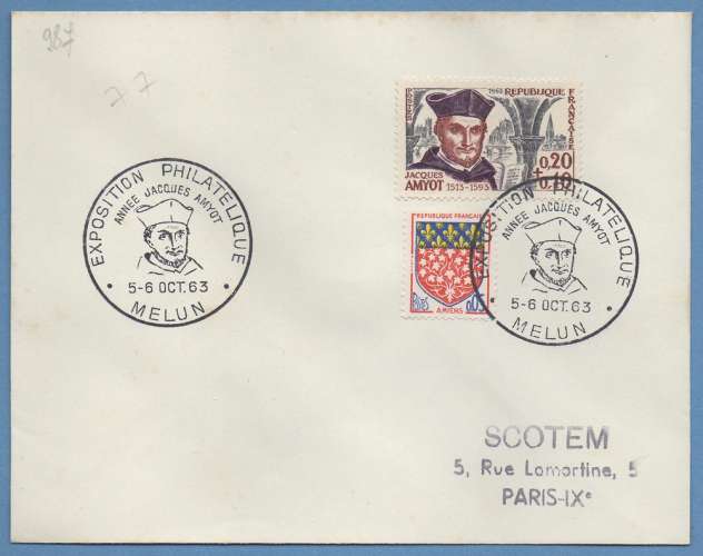 FRANCE BT J. AMYOT MELUN 1963  /  AMYOT TB