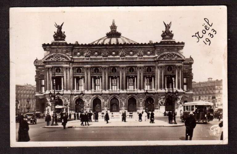 France Cpsm Paris Noel 1933 - l'Opéra