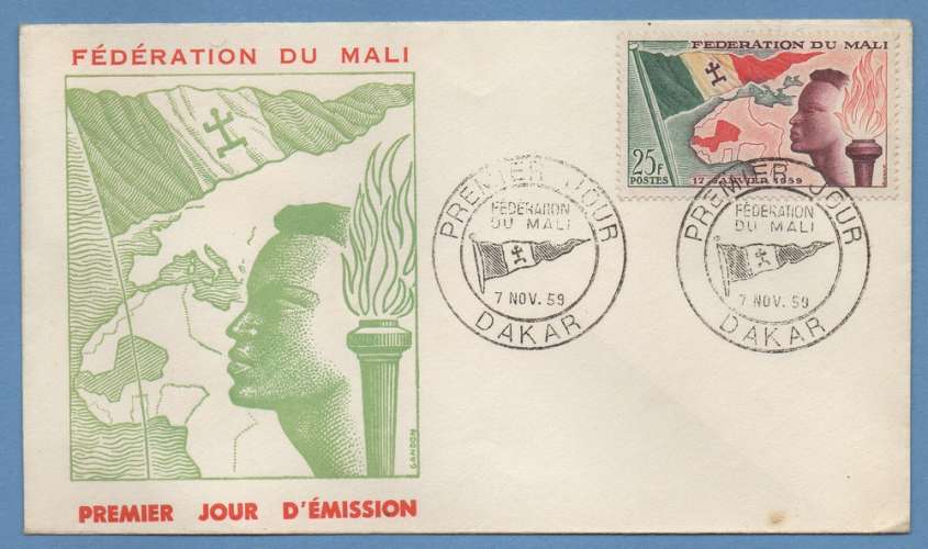 FDC 1 MALI  1959 