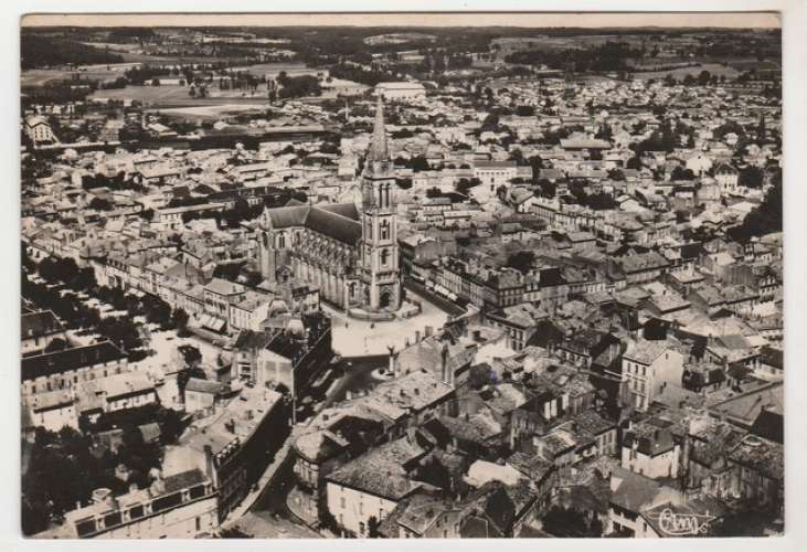 cpsm  24  Bergerac Vue aérienne centre de la Ville