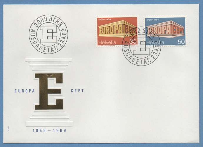 SUISSE FDC EUROPA 1969