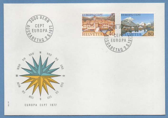 SUISSE FDC EUROPA 1977