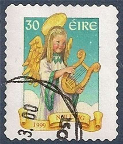 IRLANDE 1999 : yt 1203 Oblitéré/Used # Noël - Ange musicien