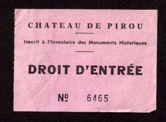 France Pirou ( Manche ) ticket d'entrée pour le château