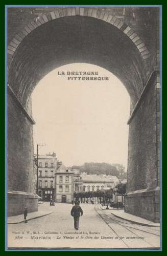 CPA MORLAIX VIADUC GARE CHEMIN FER non écrite TTB 