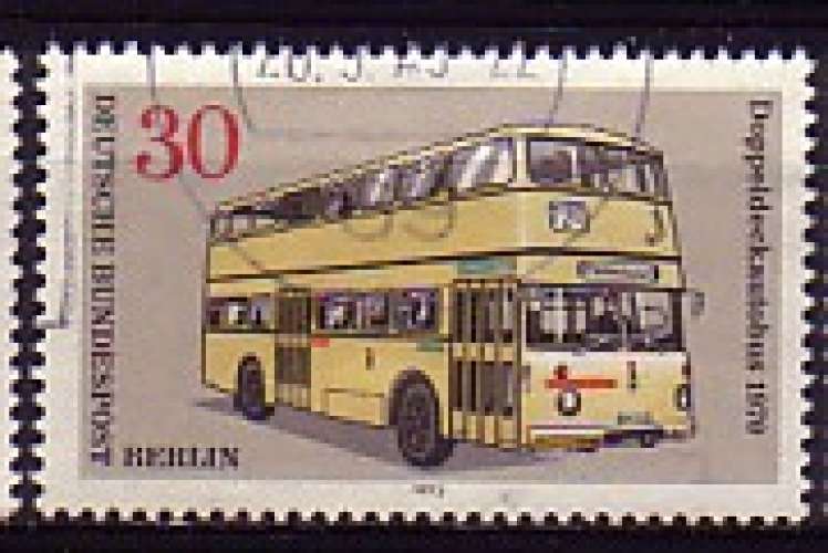 Berlin 1973  Y&T  421  oblitéré  autobus à impériale   