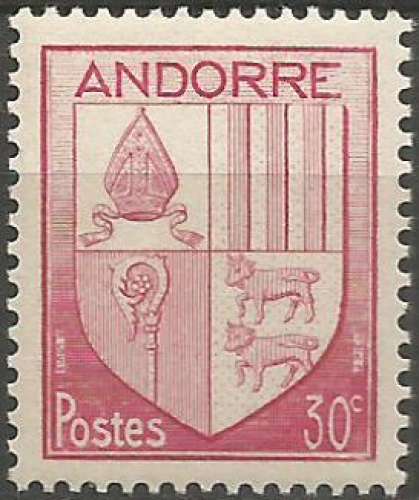 Andorre - Y&T 94 - Armoiries des Vallées 