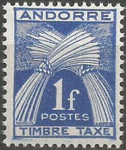 Andorre - Y&T Timbre Taxe n° 33