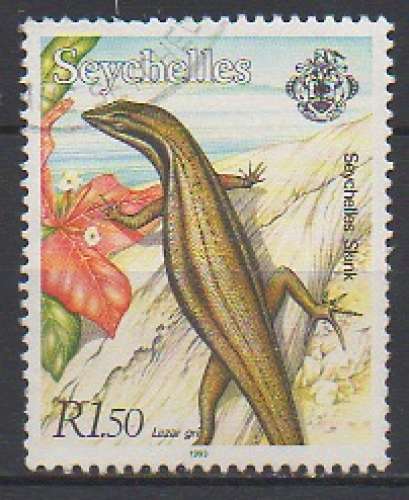 SEYCHELLES 1993 - ANIMAUX : LÉZARD GRIS - YT : 760